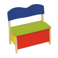KINDERTRUHENBANK - Multicolor/Naturfarben, Holzwerkstoff (61.5/61.5/33.5cm) - Roba