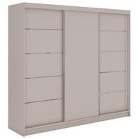 SCHWEBETÜRENSCHRANK mit Schubladen 240 - MACEDONIA - Kaschmir - Kaschmir/Alufarben, Holzwerkstoff/Metall (240/216/61cm) - MKS