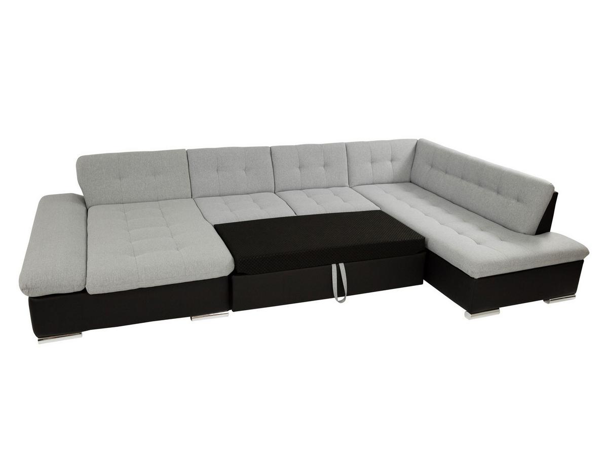 WOHNLANDSCHAFT Bergen Cord, Seite: Links - Silberfarben/Nussbaumfarben, Holz/Textil (345/76/205cm) - MIRJAN24
