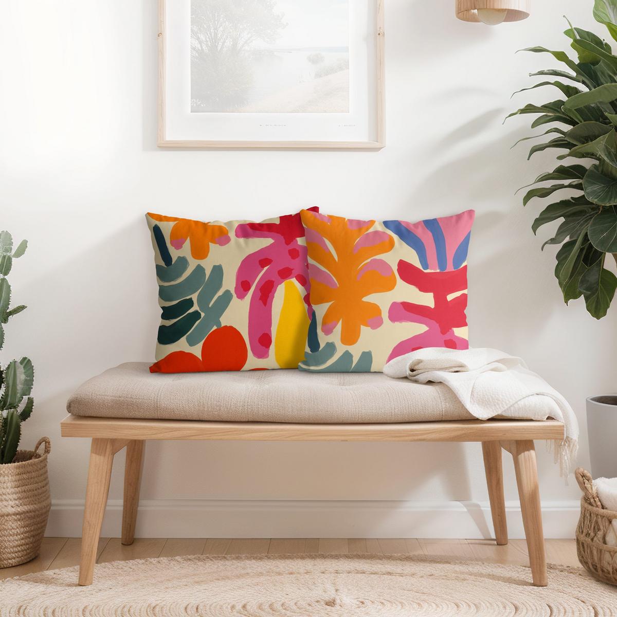 DEKOKISSEN 2er-Set Bunte Formen Duo 40/40 cm - Multicolor, Textil (40/40cm) - Bilderwelten