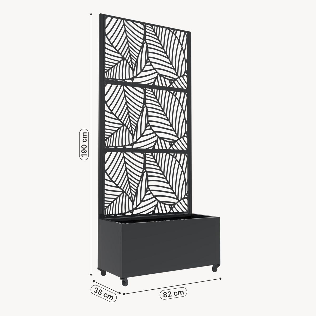 BLUMENKASTEN Surnskoki - Anthrazit, Metall (82/190/38cm) - casa.pro