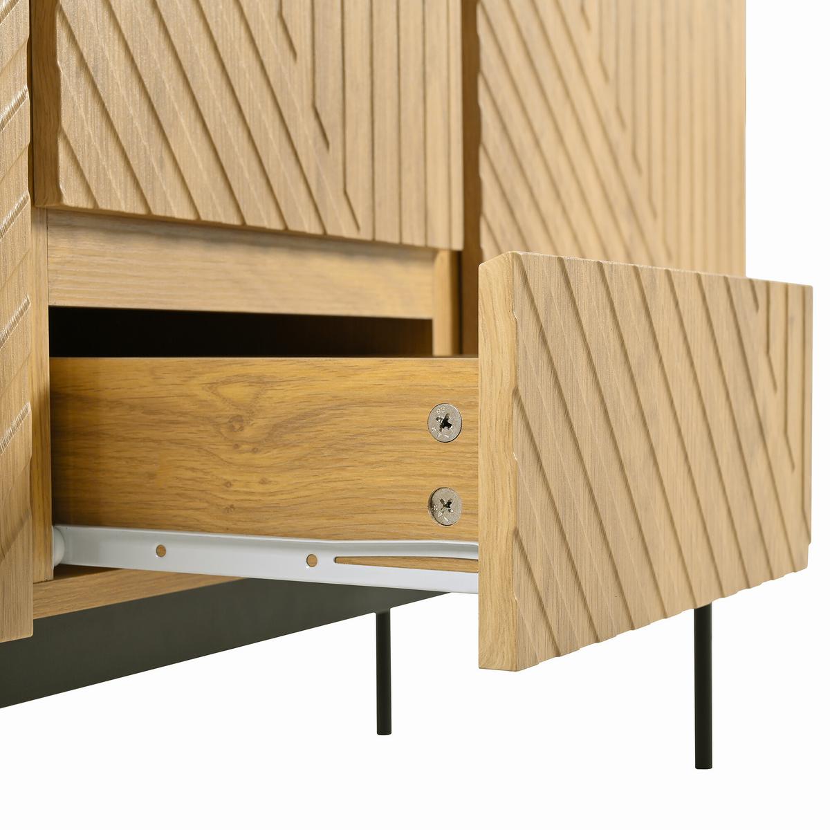 SIDEBOARD Naturholzoptik 150/40/75 cm - Hellbraun, Holzwerkstoff (40/75/150cm) - Urban Meuble