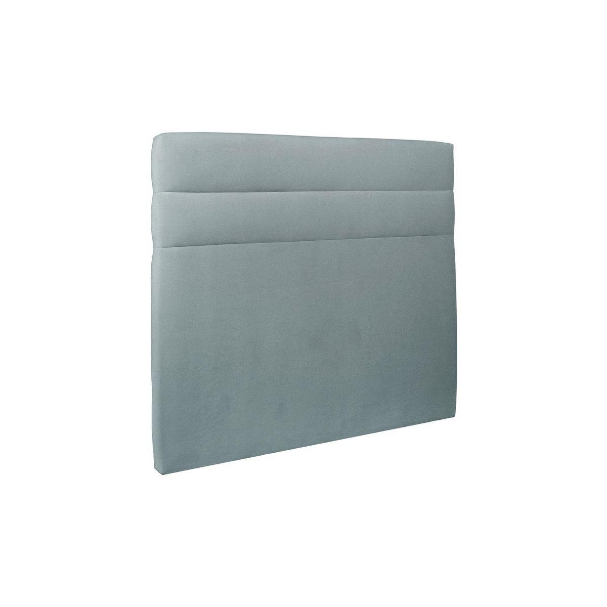 KOPFTEIL Modell Linien – Blaugrauer Samtstoff 135 cm - Beige/Blaugrau, Karton/Holz (135/120/10cm) - Sommeil de Plomb