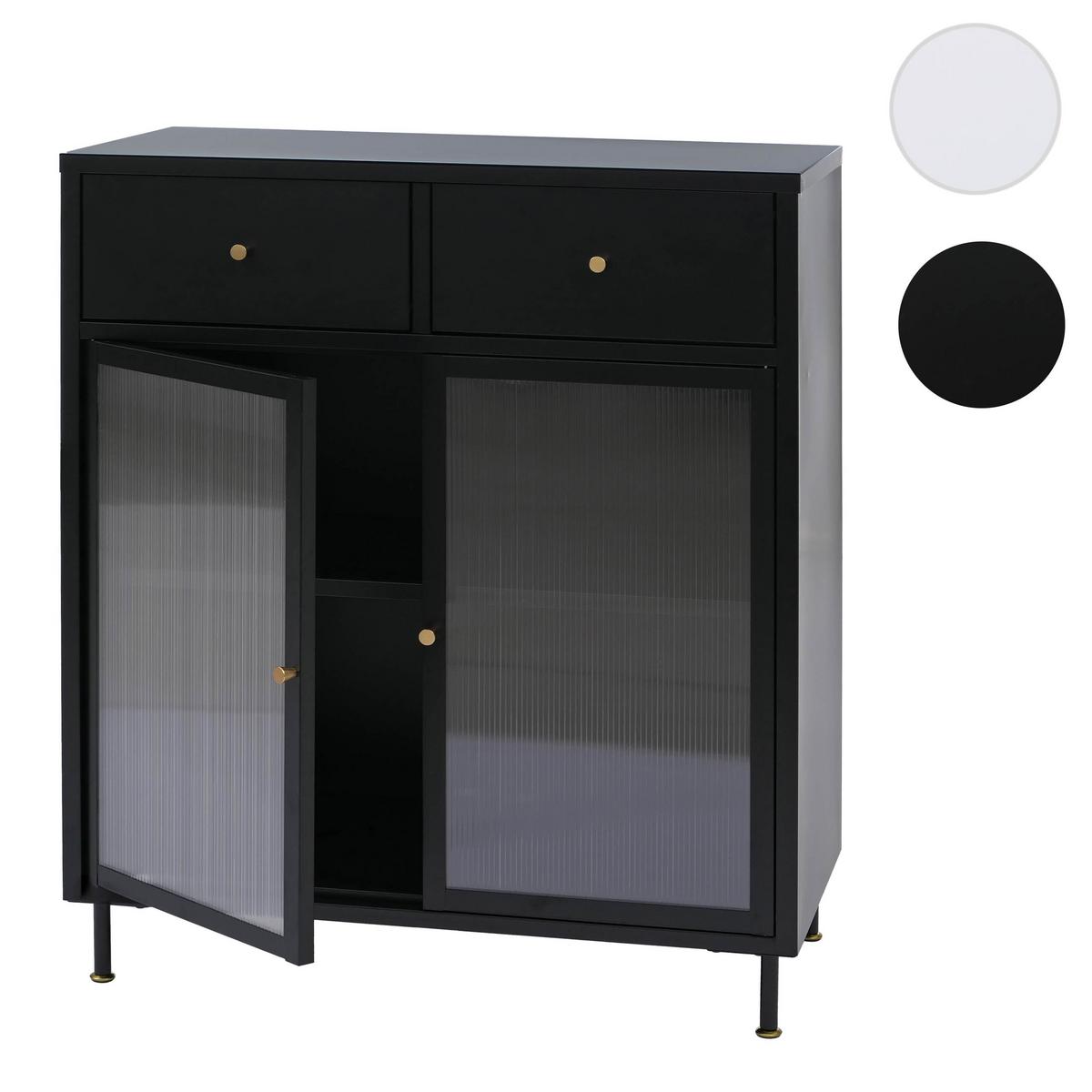 KOMMODE Schwarz - Schwarz, Metall (80/96/40cm) - MCW
