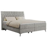 BOXBETT MILEN 120/200 Hellgrau Struktur - H3 - Hellgrau, Holz/Textil (120/200cm) - MKS