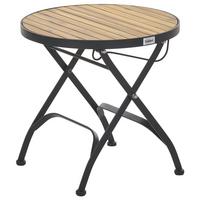 BEISTELLTISCH outdoor 45/45 cm Akazienholz Hellbraun Lascari - Hellbraun, Holz (45/45/44cm) - Beliani