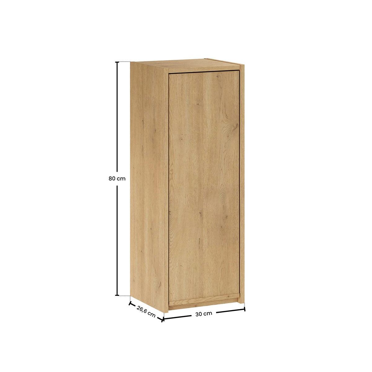 HOCHSCHRANK Edmé Holz - Braun, Holzwerkstoff (30/80/26.6cm) - Petits-meubles