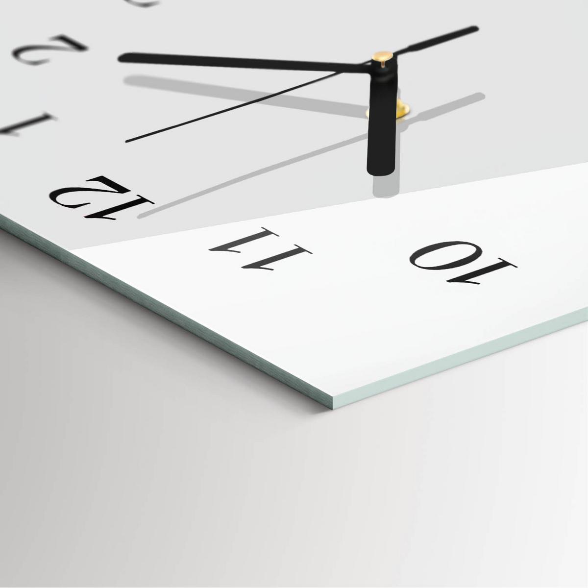 WANDUHR aus Glas 30x60 cm - Muster - Grün, Glas (30/60/0.4cm) - TULUP