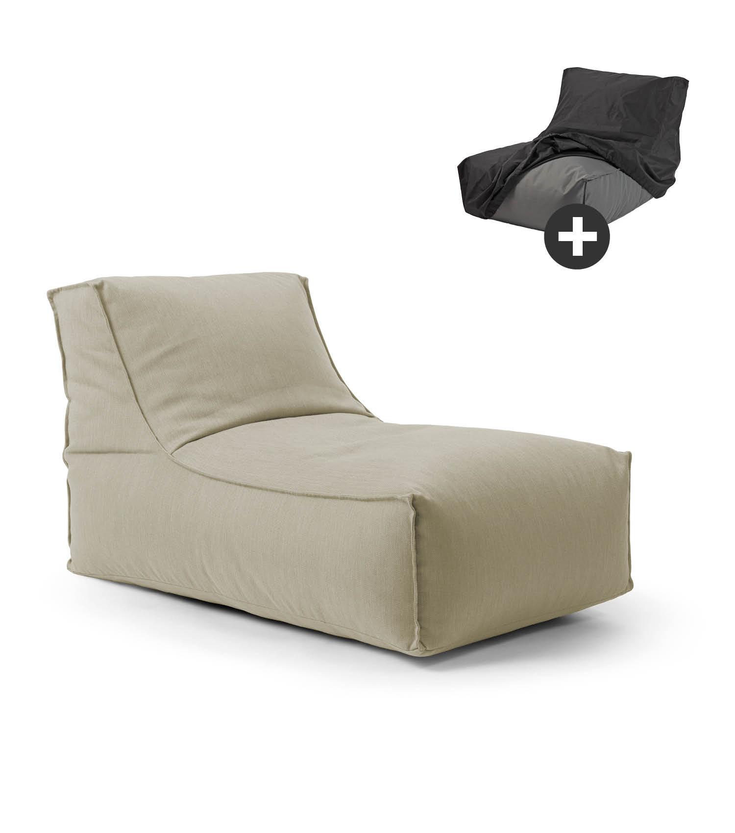 OUTDOOR SITZSACK und Hülle Der Sundowner - Beige, Textil (60/65/95cm) - Mokebo