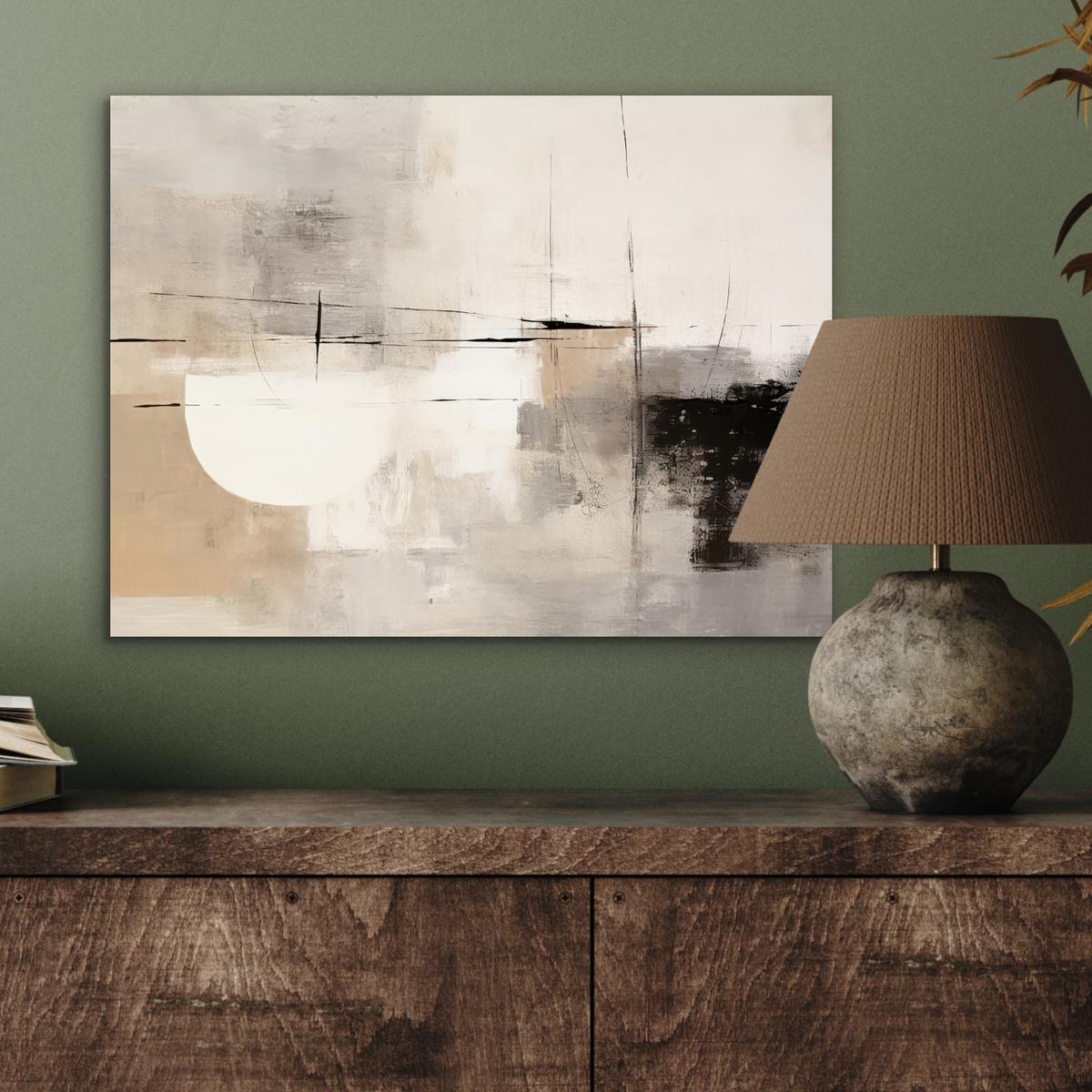 METALLBILD Abstrakt - Kunst - Grau 40x30 cm - Hellgrau, Metall (40/30cm) - MuchoWow
