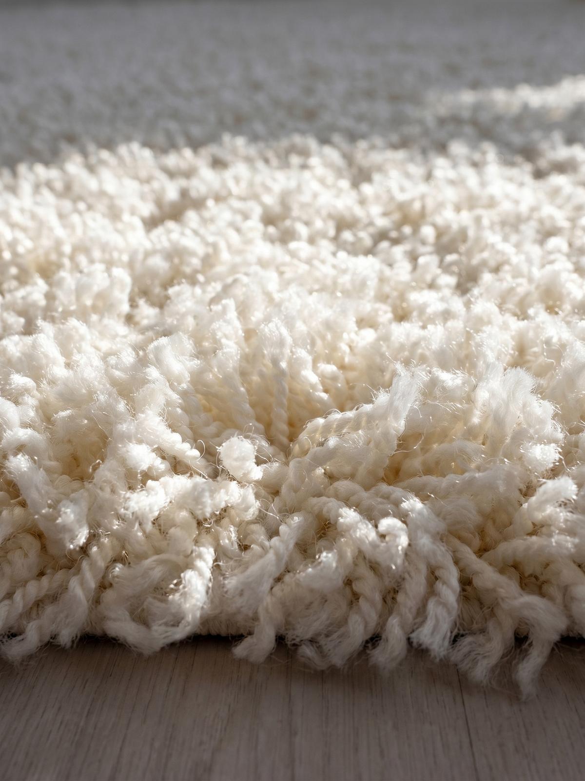 HOCHFLORTEPPICH RHEIN, einfarbig, aus Polypropylen, Creme, 100 x 200 cm - Beige, Textil (200/100cm) - KADIMA DESIGN