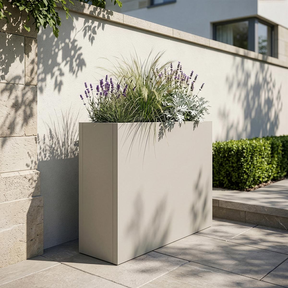 PFLANZKÜBEL Vaargel - Beige, Metall (90/82/30cm) - casa.pro