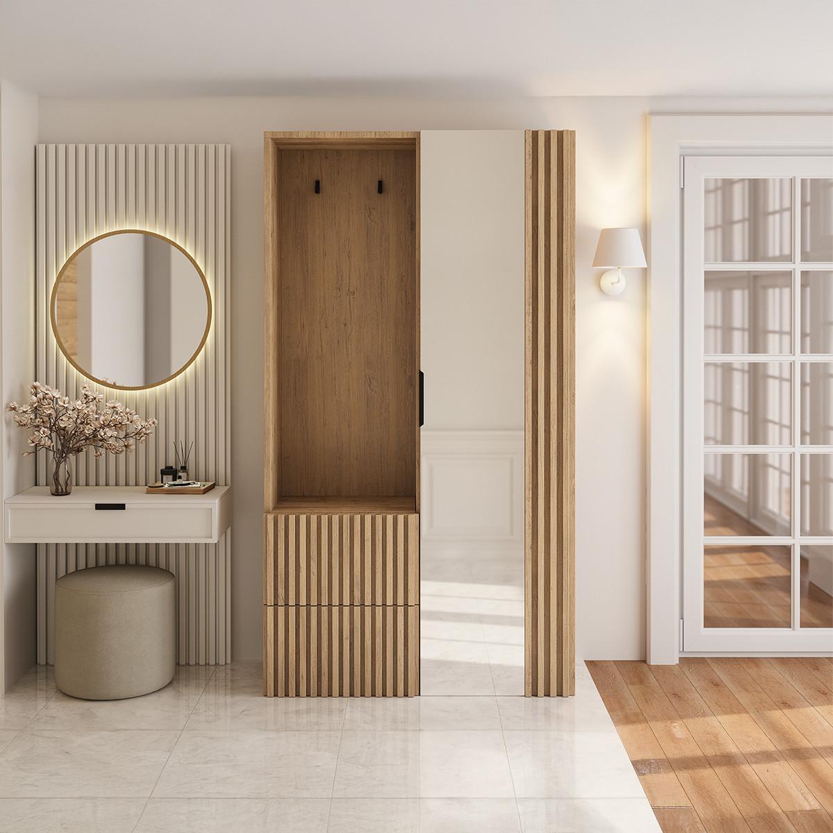 EINGANGSMÖBEL Velma Holz - Braun, Holzwerkstoff (100/180/35cm) - Petits-meubles