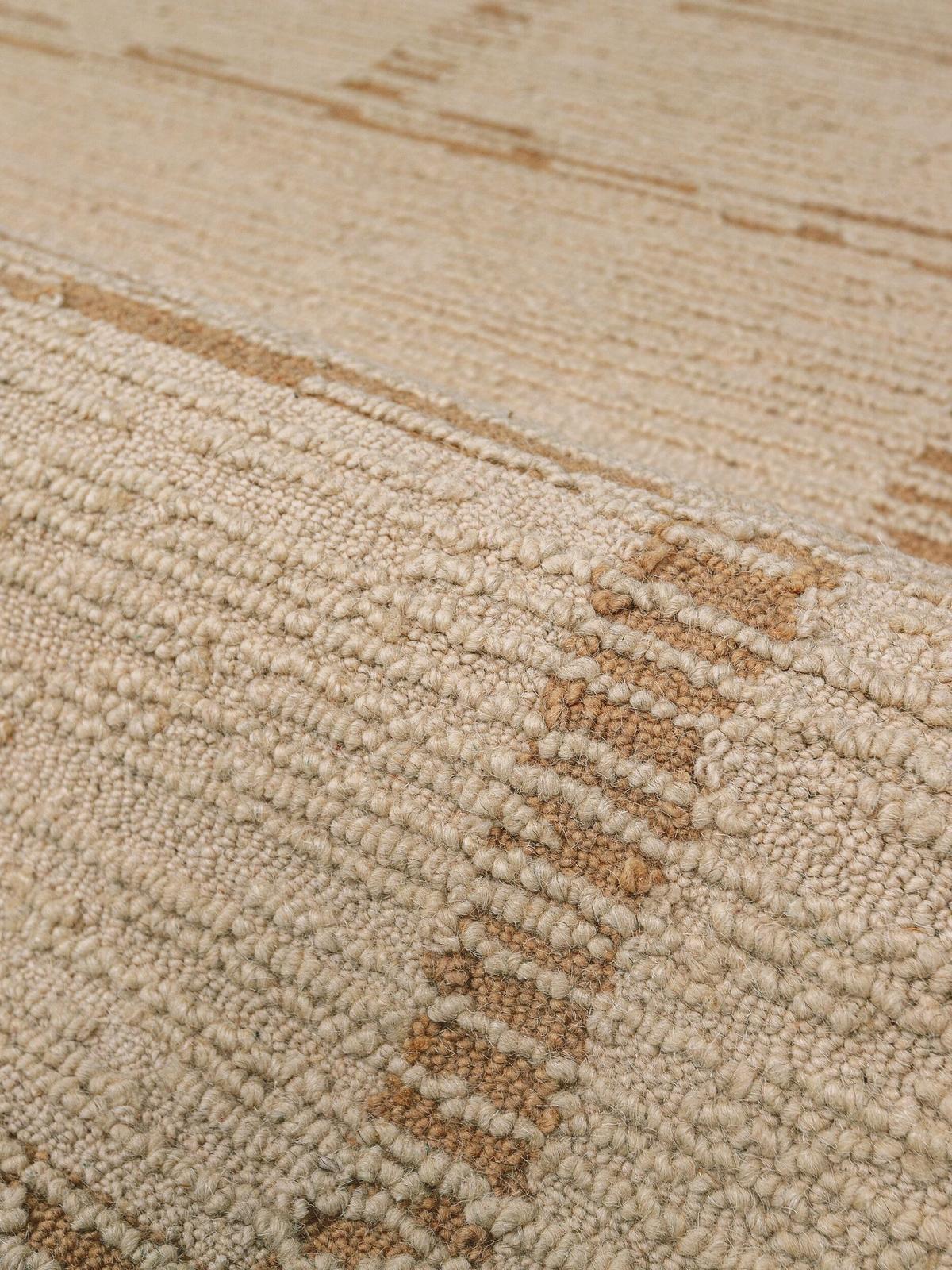 WOLLTEPPICH handgetuftet GANNEL, Blockdesign, Natur, 140 x 200 cm - Beige, Textil (140/200cm) - KADIMA DESIGN