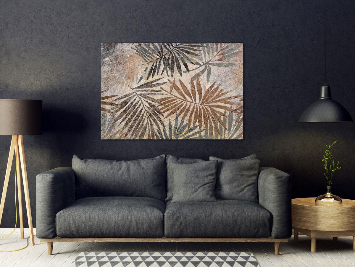 KUNSTDRUCK Braun 120/80 cm - Braun/Grün, Textil (120/80cm) - KUNSTLOFT