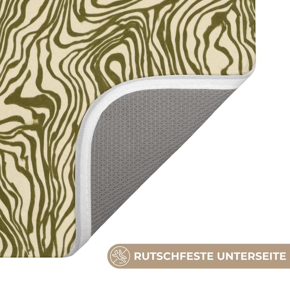 WC-VORLEGER Abstrakt - Marmor - Grün WC Teppich 40x60 cm - Dunkelgrün, Textil (40/1cm) - OnlyWow