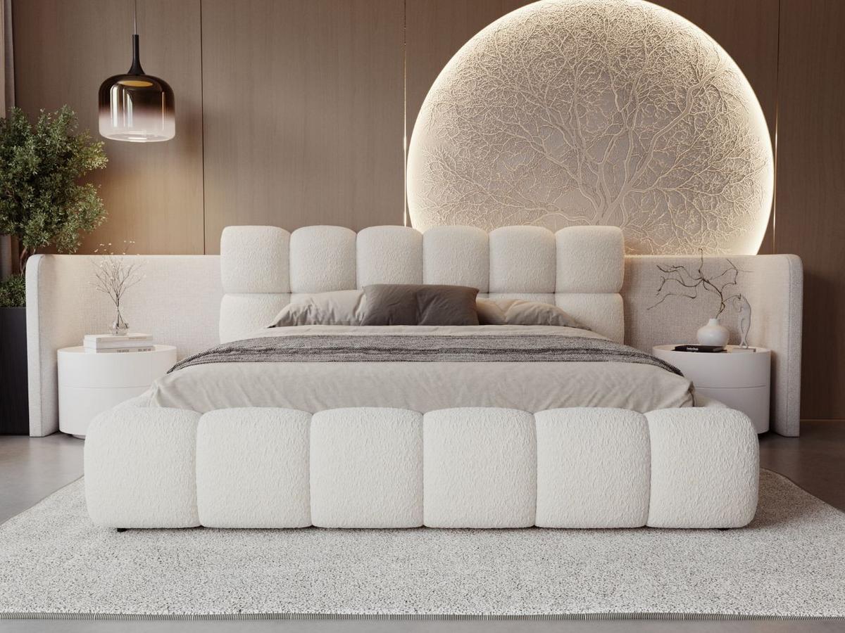 POLSTERBETT Modo 180x200 Bouclé-Stoff Beige - Beige, Textil (180/200cm) - Graingold