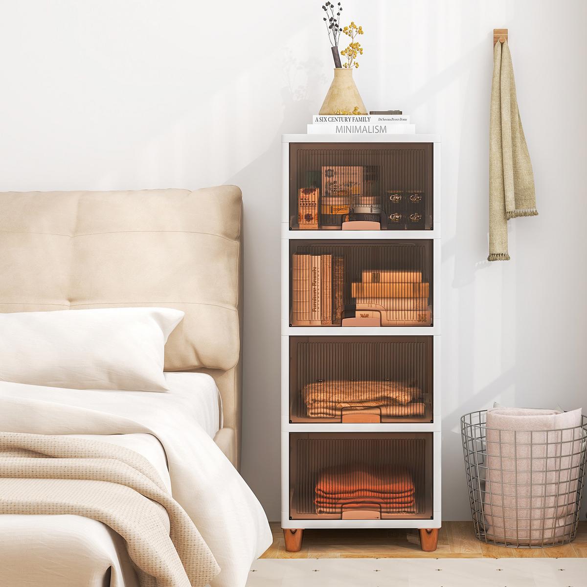 AUFBEWAHRUNGSBOX 150 L Weiß - Weiß, Kunststoff (45/117/38cm) - COSTWAY