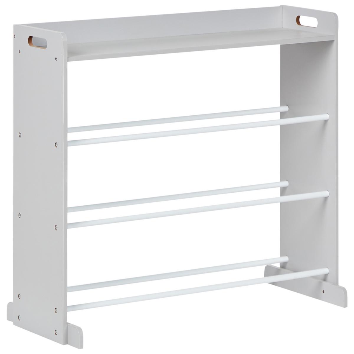 REGAL mit 9 Aufbewahrungsboxen 78 cm Grau Collie - Dunkelgrau/Weiß, Holzwerkstoff (86/78/39cm) - Beliani