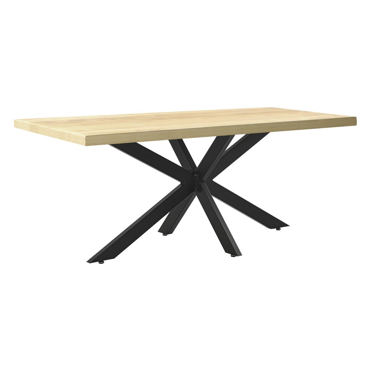 TISCHGESTELL Oberau - Schwarz, Metall (98/43/58cm) - [en.casa]
