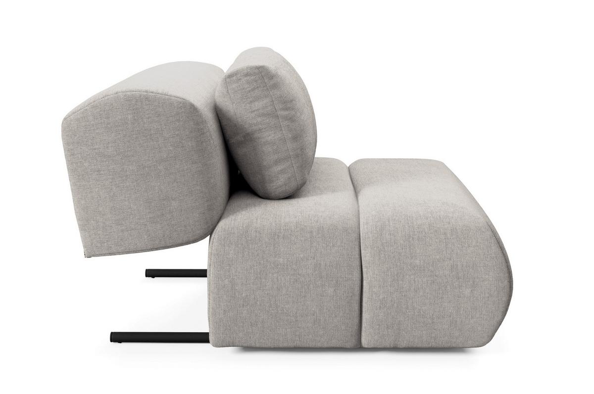 SESSEL ATOMO, Modern Polstersessel Loungesessel, Chenille-Stoff Beige - Beige, Holz/Metall (98/82/134cm) - MASSENO