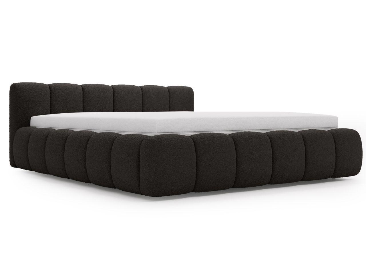 POLSTERBETT Cloud Low 160x200 Bouclé-Stoff Schwarz - Schwarz, Textil (160/200cm) - Graingold