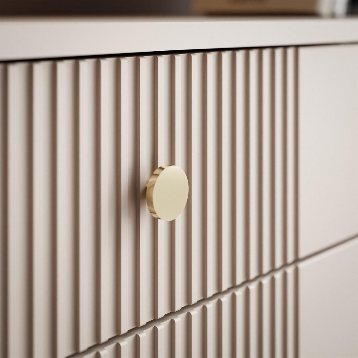KOMMODE ELYSIA KASCHMIR 2D2S mit Schubladen und Goldenbeine - Kaschmir, Holzwerkstoff (115/89/39cm) - Lookway