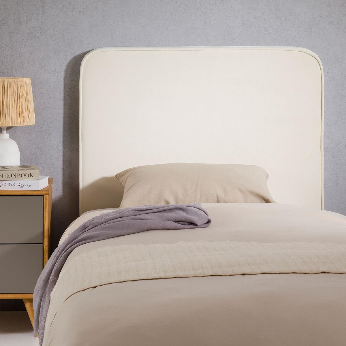 KOPFTEIL LUNAR 90x190 cm cremeweiß - Creme, Textil (90/68/6cm) - IDIMEX