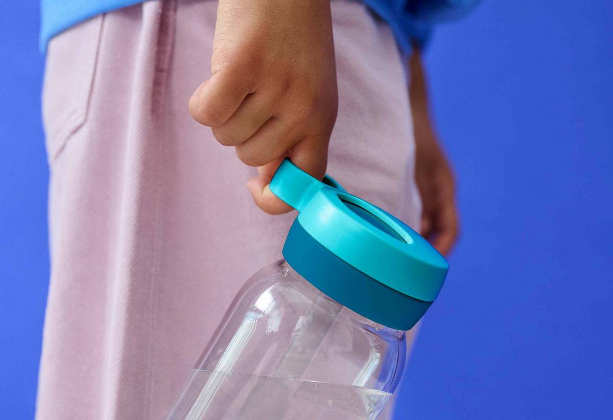 TRINKFLASCHE MIT TRINKHALM Campus Cool Blue 450 ml - Blau, Kunststoff (450L) - Mepal