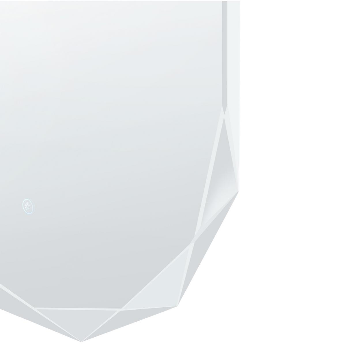LED-BADEZIMMER-SPIEGEL 62/110 cm Weiß Anizy - Weiß, Glas (62/110/4cm) - Beliani