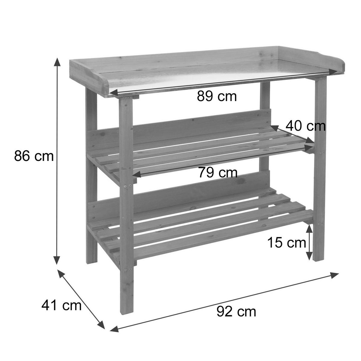 PFLANZTISCH Braun - Braun, Holz (41/92/86cm) - MCW