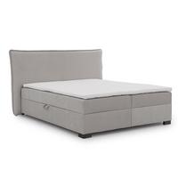 BOXBETT Lovetti, Strukturstoff mit Cordoptik, H3 - Dunkelbraun/Hellgrau, Holz/Kunststoff (140/200cm) - S-Style Möbel