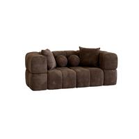 SOFA 2-sitzer Vega - Dunkelbraun, Holzwerkstoff/Textil (200/77/103cm) - Fun Möbel