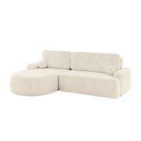 ECKSOFA mit Schlaffunktion und Bettkasten LIRA-L - 264x172x89 Beige - Beige, Holzwerkstoff/Textil (264/172cm) - ALTDECOR