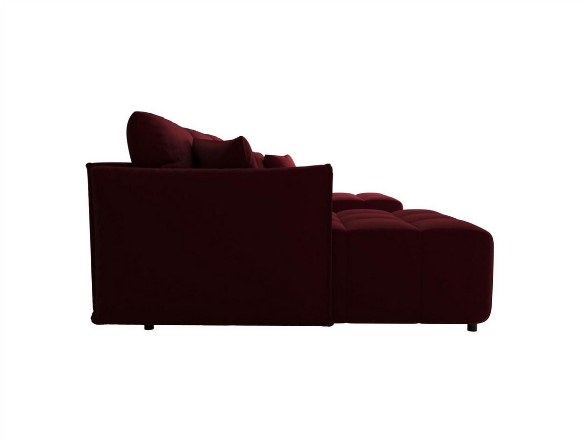 WOHNLANDSCHAFT Treviso - Bordeaux, Holzwerkstoff/Textil (342/88/185cm) - Fun Möbel