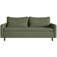 3-SITZER SOFA Umpro Chenille Dunkelgrün - Dunkelgrün/Schwarz, Textil/Metall (220/96/95cm) - Selsey