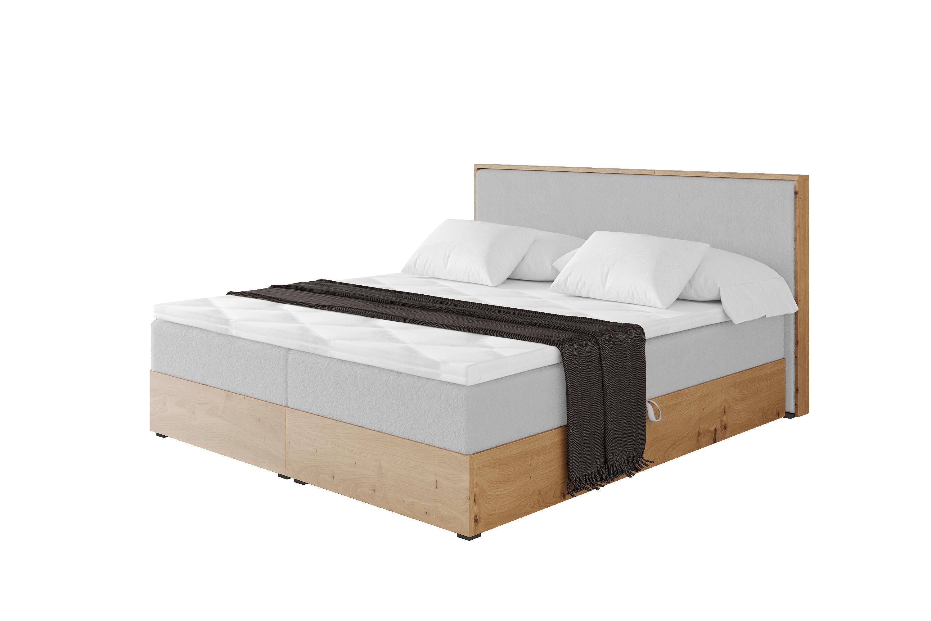 BOXBETT LOLLI9 - 140x200 - H3 Hellgrau - Hellgrau, Holzwerkstoff (140/200cm) - ALTDECOR