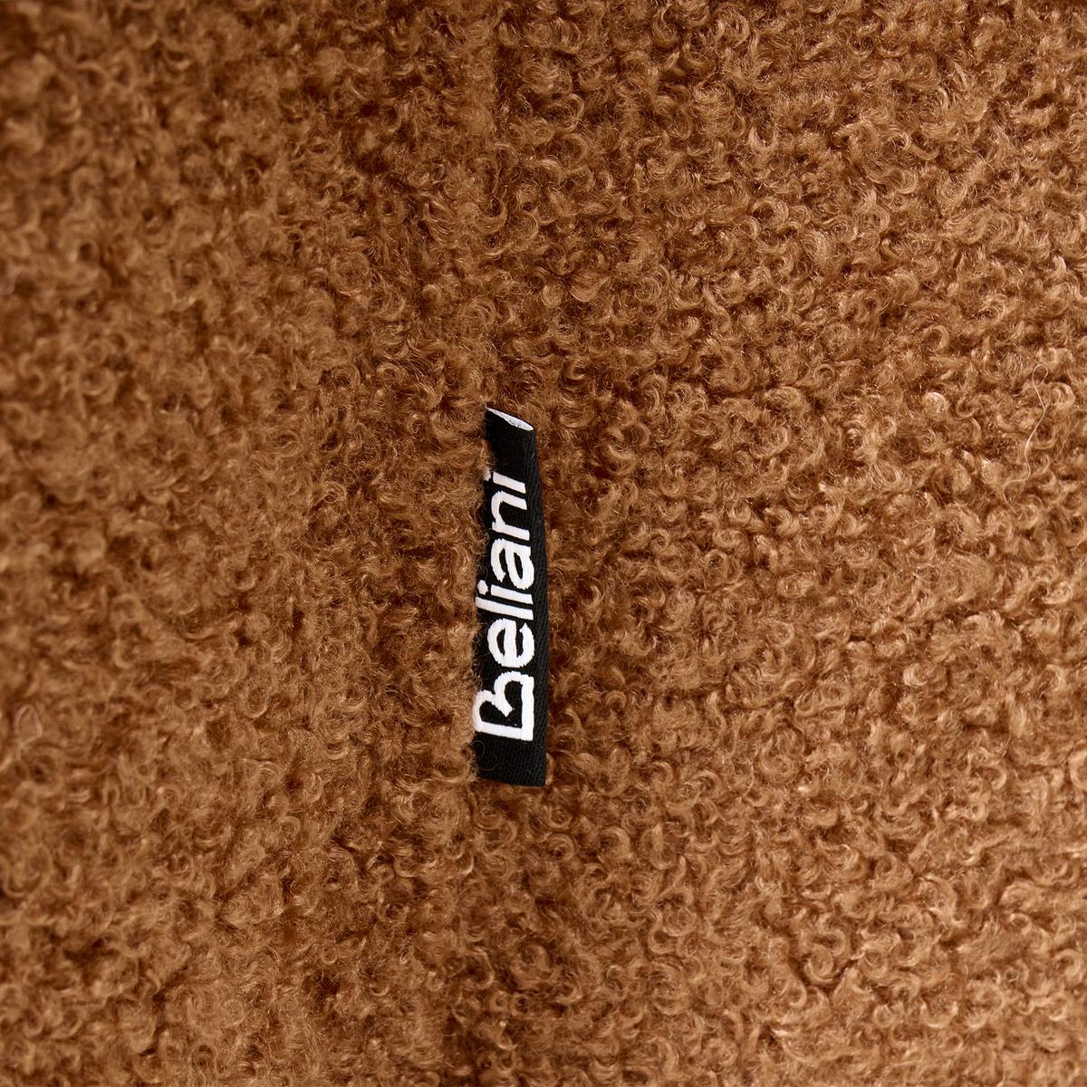 POUF Bouclé Goldbraun Mancos - Goldfarben, Textil (41/44/35cm) - Beliani