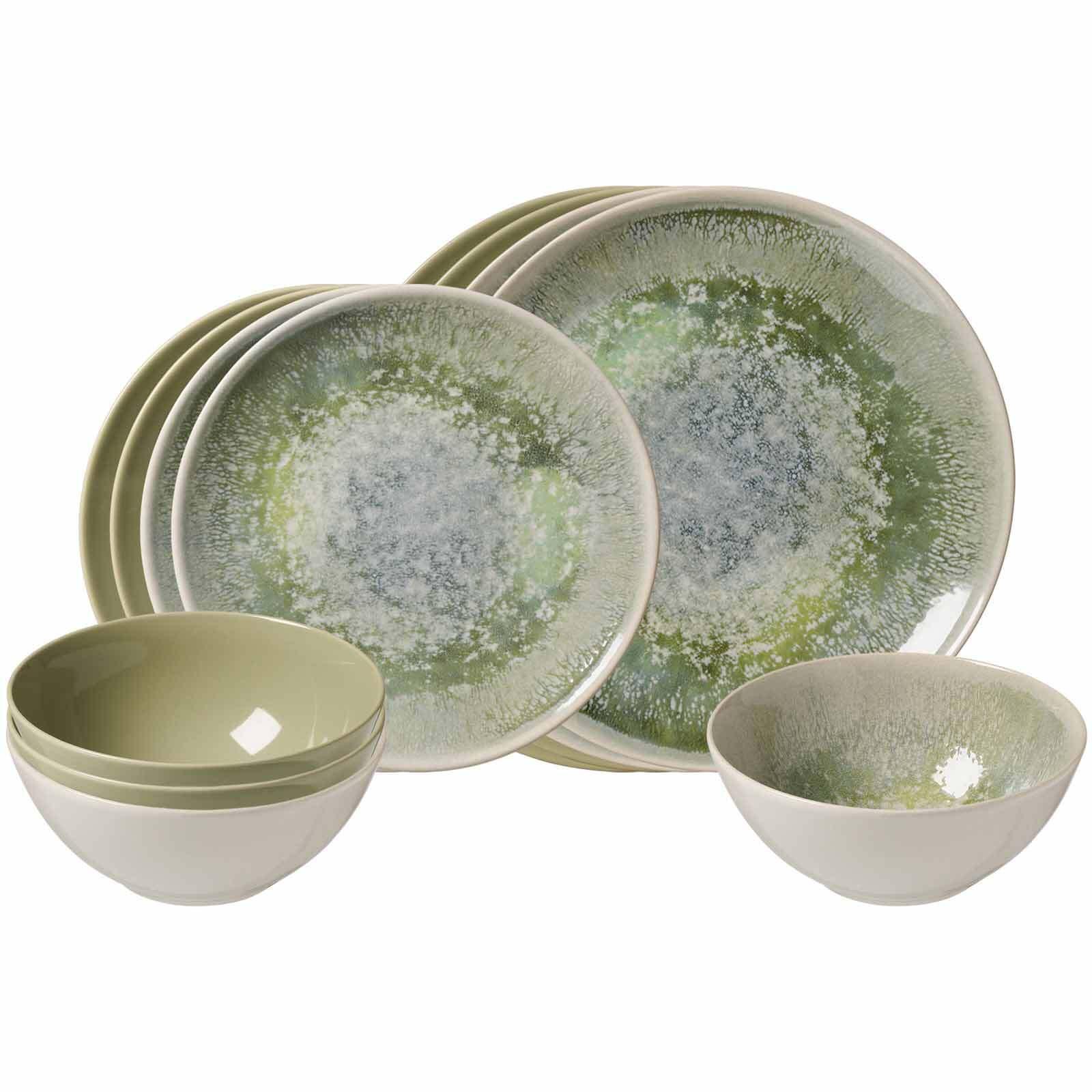 BASIC-SET Cecina Grün / Jade 12-tlg. - Grün, Keramik (2/2/2cm) - Ritzenhoff Breker