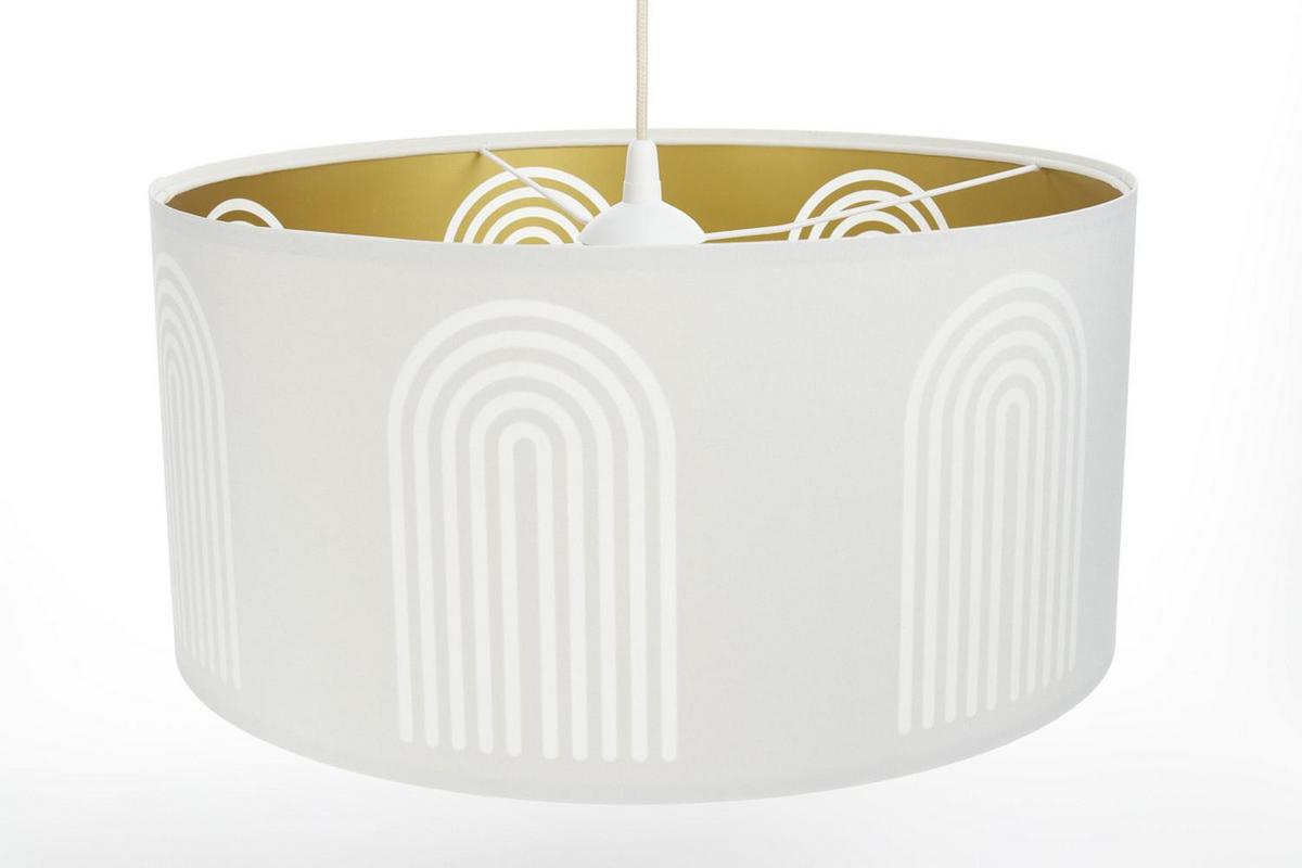 HÄNGELEUCHTE Gold 40/90 cm - Goldfarben/Weiß, Kunststoff (20/0.4/90cm) - ONZENO
