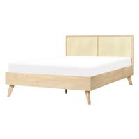 BETT 140/200cm Heller Holzfarbton Monpazier - Hellbraun, Naturmaterialien (140/200cm) - Beliani