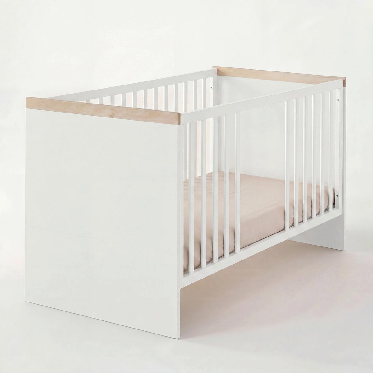 KINDERBETT Jimmy Weiß / Eiche - Eichefarben/Weiß, Holzwerkstoff (70/140cm) - Roba