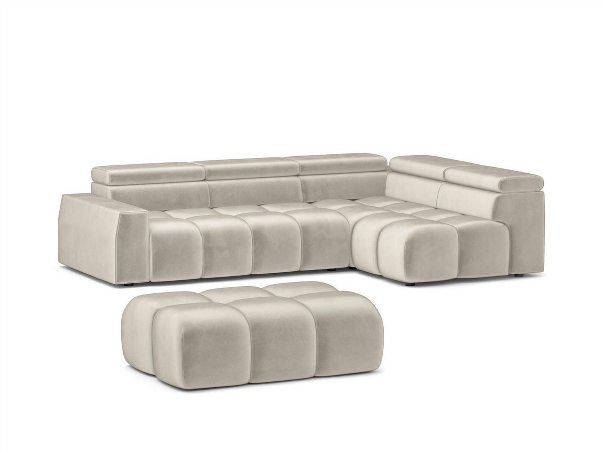ECKSOFA Darcy - Beige, Holzwerkstoff/Textil (305/210cm) - Fun Möbel