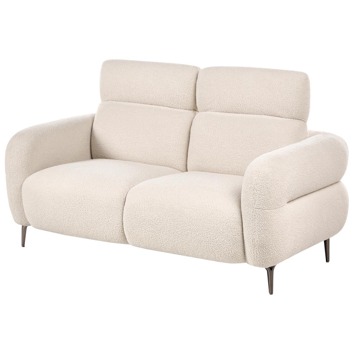 2-SITZER-SOFA Bouclé Cremeweiß Artuna - Creme, Textil (164/78/92cm) - Beliani