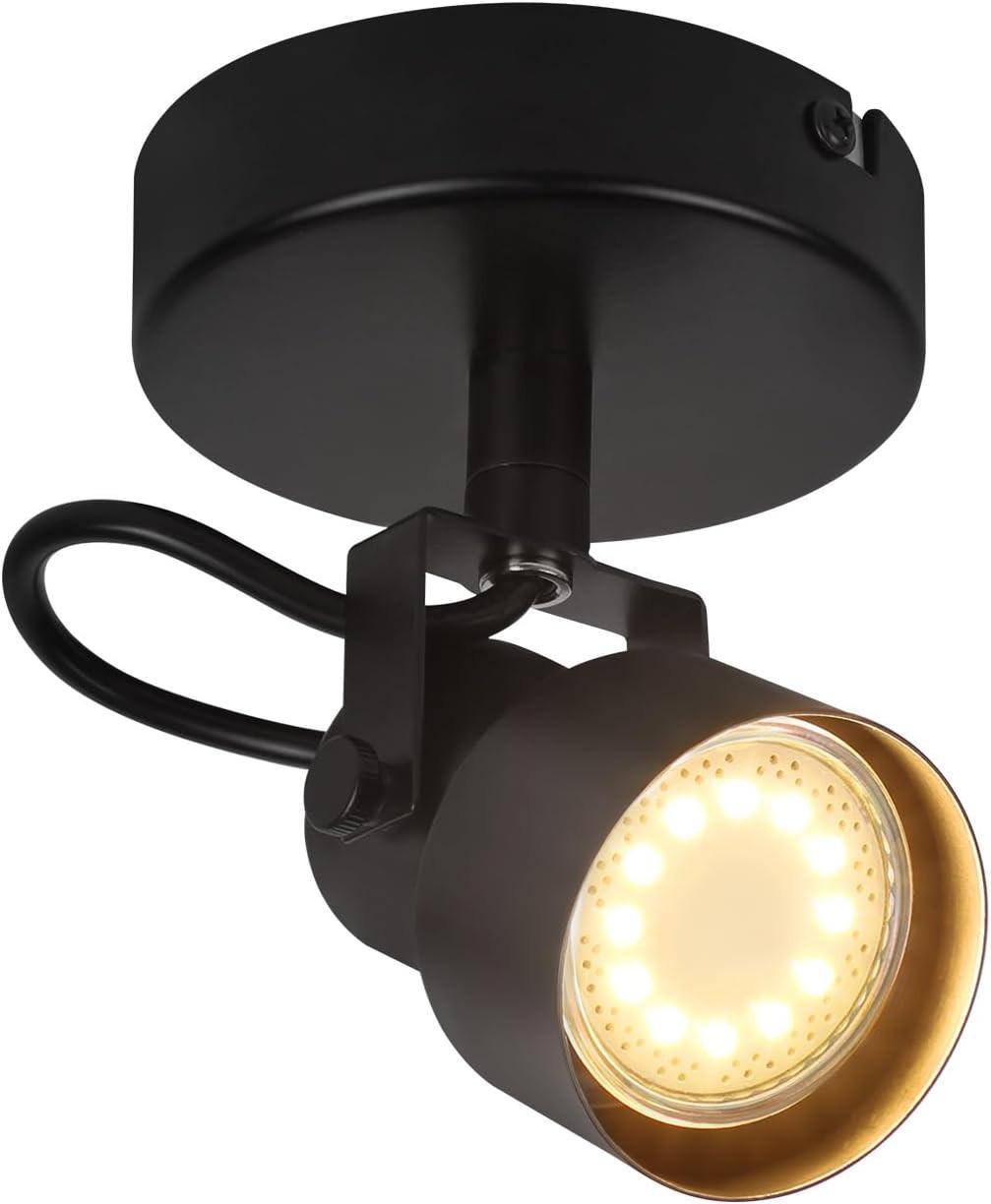 DECKENSTRAHLER Glimmera 10/10.5/10.5 cm - Schwarz, Metall (10.5/10/10.5cm) - ZMH