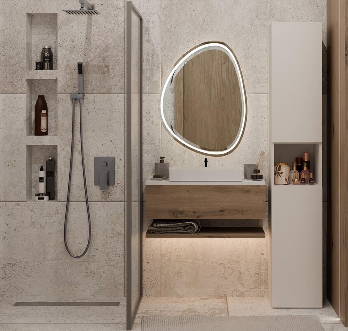 BADEZIMMERSCHRANK Kaschmir 31/174/30 - Kaschmir, Holzwerkstoff (31/174/30cm) - RAUMHIRSCH FURNITURE