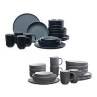 XXL KOMBISERVICE Jasper schwarz-grau 32er Set - Schwarz/Grau, Keramik (2/2/2cm) - Ritzenhoff Breker