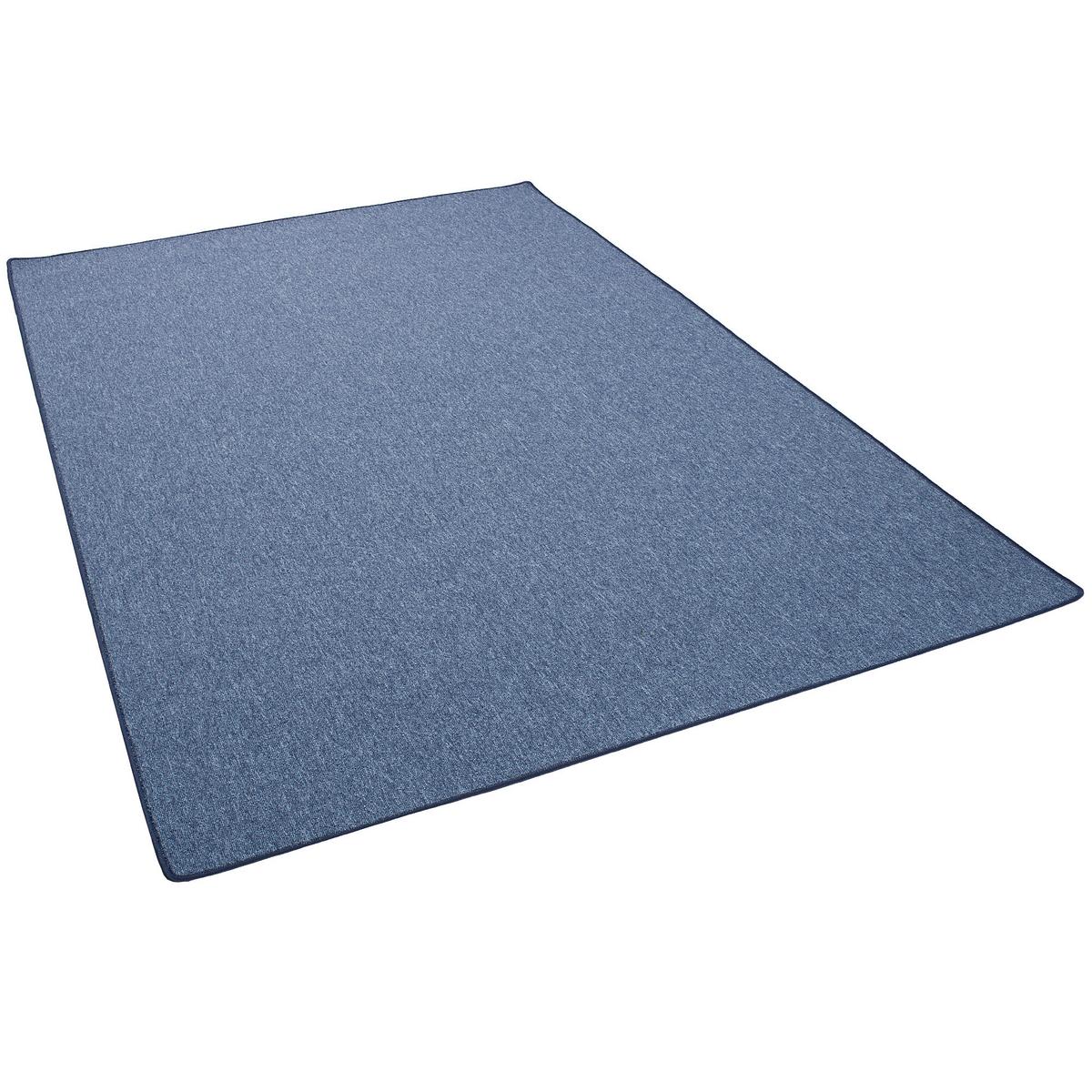 FEINSCHLINGEN VELOUR TEPPICH STRONG - Dunkelblau, Textil (133/133cm) - Snapstyle
