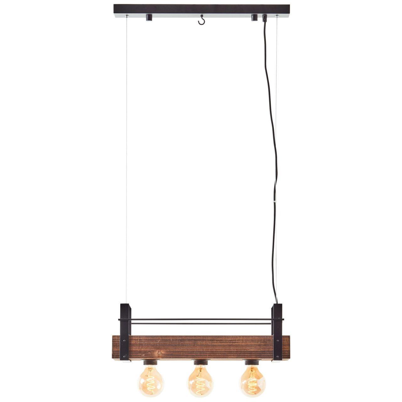 PENDELLEUCHTE Bankwood 99540/46 - Schwarz, Holz (17.5/50/106.5cm) - Brilliant