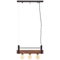 PENDELLEUCHTE Bankwood 99540/46 - Schwarz, Holz (17.5/50/106.5cm) - Brilliant